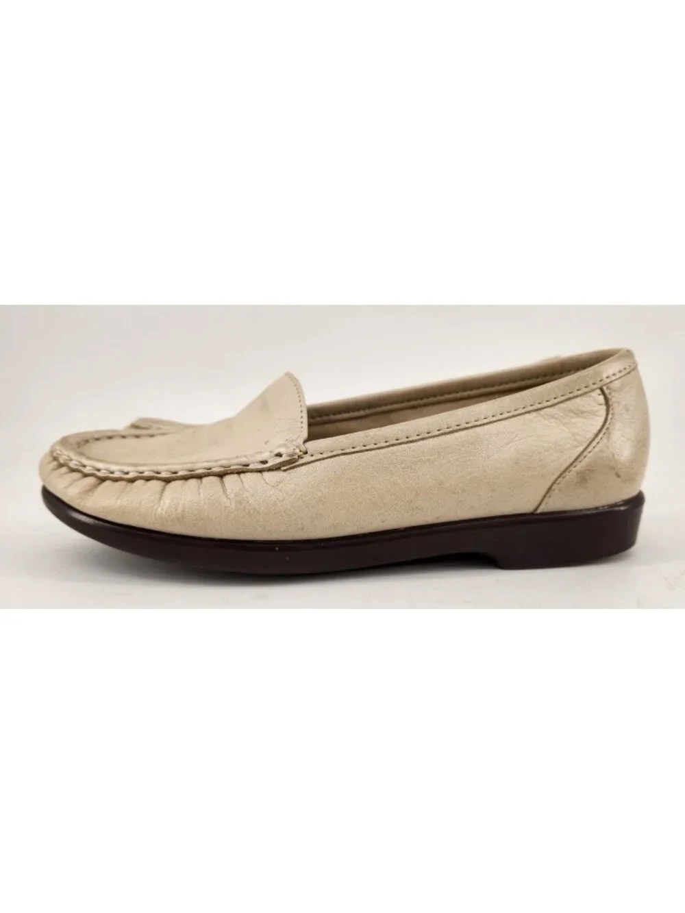 SAS Women's Size‎ 6 W Ivory Leather Slip On Orthotic Simplify Loafers Shoes USA